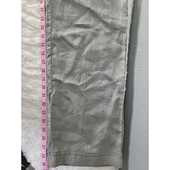 Michael Stars Drawstring Linen Wide Leg Pull On Grey Lounge Pants Size L Coastal - Picture 8 of 9